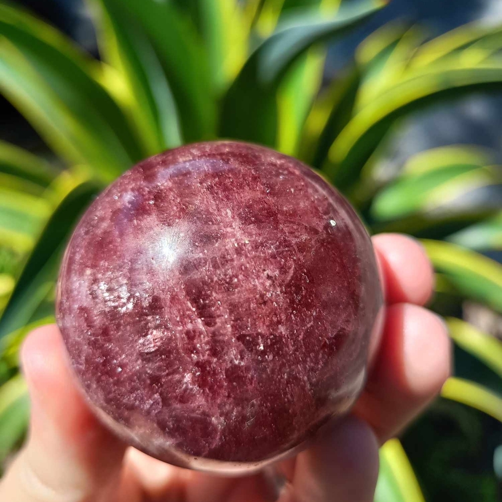 Strawberry Quartz Crystal Sphere